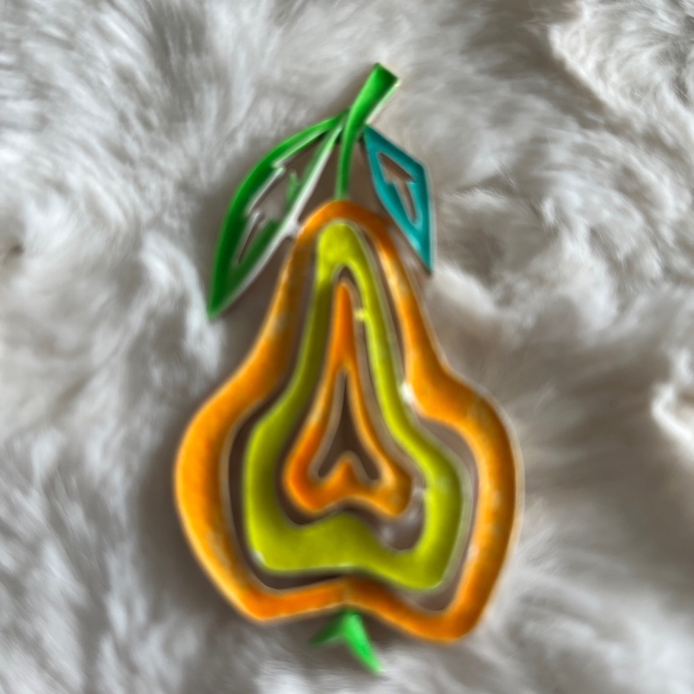 Vintage JJ Jonette Pear Brooch